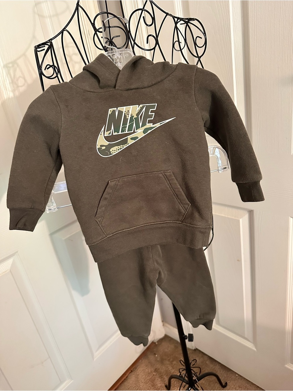 Nike Kids Olive Green Hoodie & Jogger Set